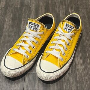 Converse Yellow and White Low-Top Sneakers
